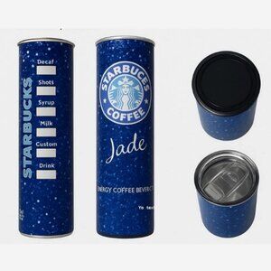 Starbucks “Jade” Blue Speckled Tumbler Cup W/Lid 12 oz Stainless Steel Rare